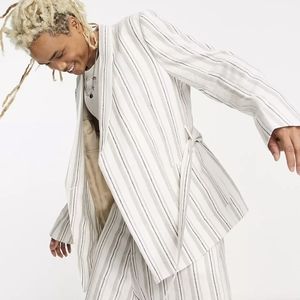 ASOS Design, slim wrap belt suit jacket